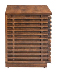 Ultra-Modern Brown Two-Drawer Nightstand - Linea-4