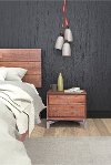 Modern Chestnut Brown Two-Drawer Nightstand - Perth-1