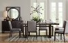Clearance Modern Dark Brown and Gray 7 Piece Dining Set - Crosby Street