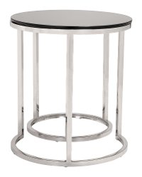 Stainless Steel and Black Nesting Coffee Table Set - Rem-4