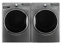 KIT Whirlpool Chrome Shadow Laundry Pair - Gas
