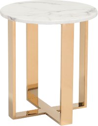 Modern Marble and Gold End Table - Atlas-2