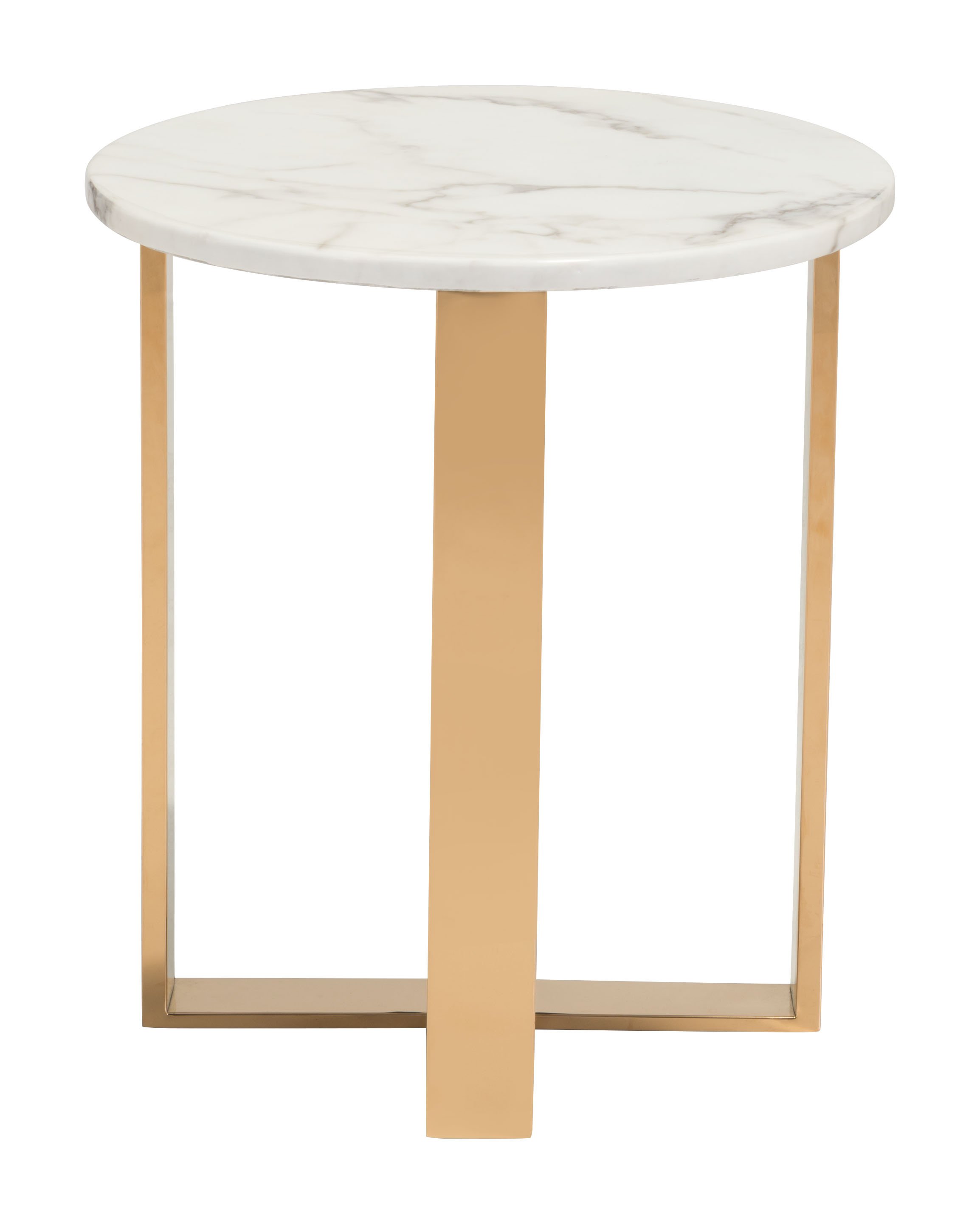 Modern Marble and Gold End Table - Atlas-3