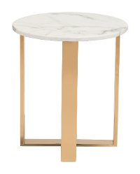 Modern Marble and Gold End Table - Atlas-3
