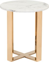 Modern Marble and Gold End Table - Atlas-4