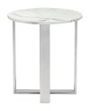 Modern Marble and Stainless Steel End Table - Atlas-3