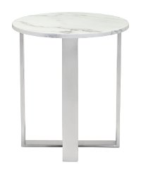 Modern Marble and Stainless Steel End Table - Atlas-3