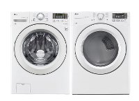 KIT LG Front Load Washer and Gas Dryer Pair - White