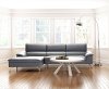 Architectural Washed Brown Round Wood Coffee Table - Beaumont-1