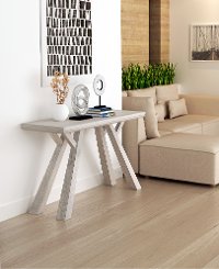 Architectural Washed Brown Console Table - Beaumont
