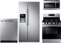 KIT Samsung 4 Piece Kitchen Appliance Package with Gas Range 5.8 cu. ft. - Stainless Steel-2