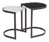 Modern Black and White Nesting End Tables - Stanton-1