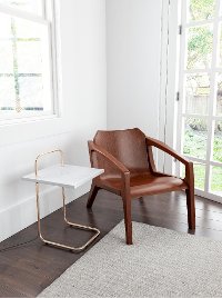 Gold and Gray End Table with Wireless Charging - Essex-2