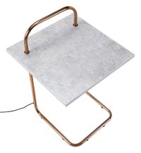 Gold and Gray End Table with Wireless Charging - Essex-6