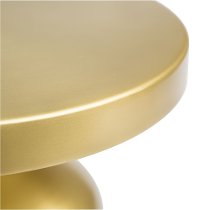 Contemporary Brass Round Accent Table - Kendal-7