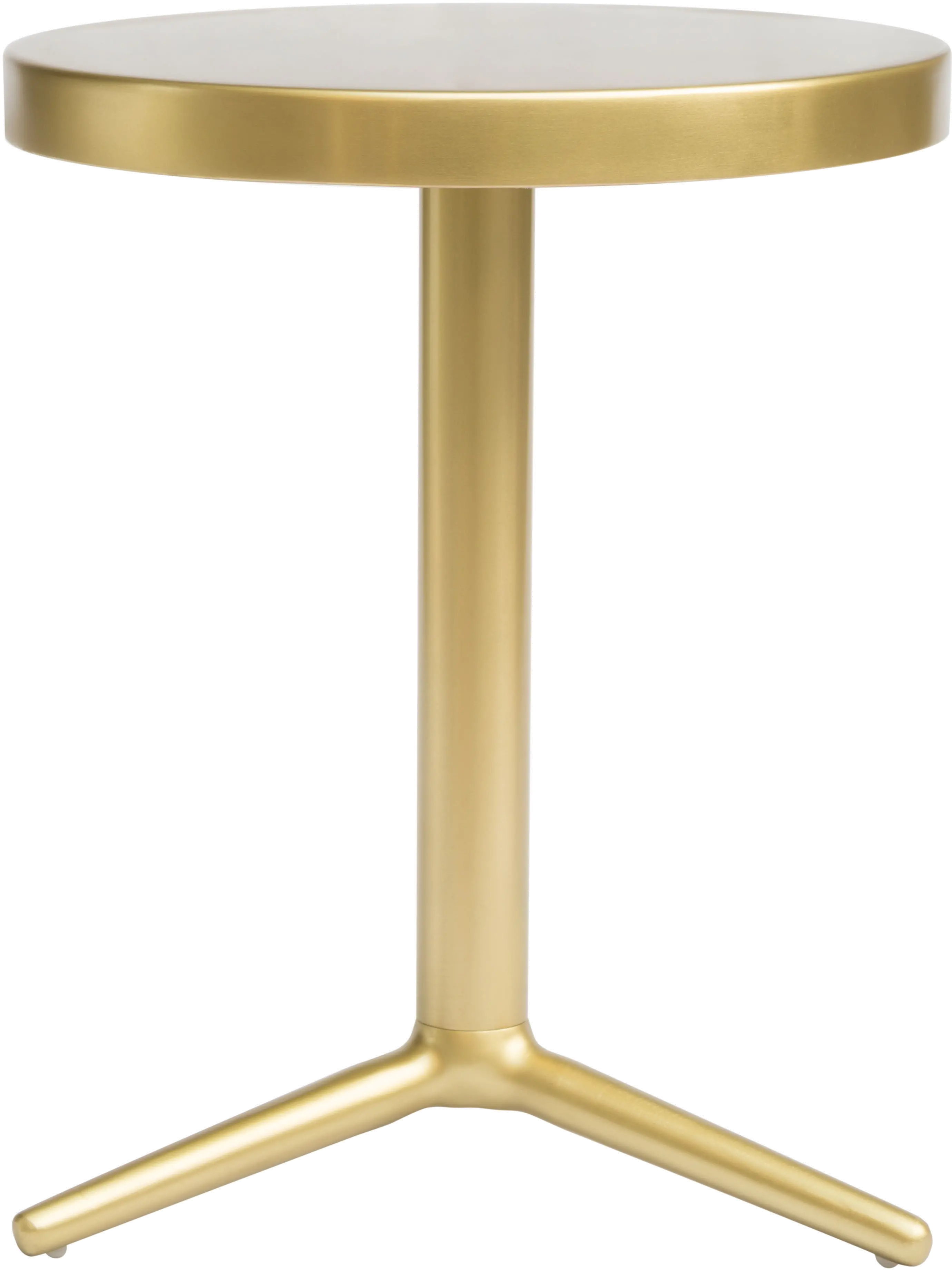 Tri-Legged Brass Round Accent Table - Derby-2