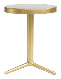 Tri-Legged Brass Round Accent Table - Derby-2