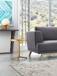Tri-Legged Brass Round Accent Table - Derby-3
