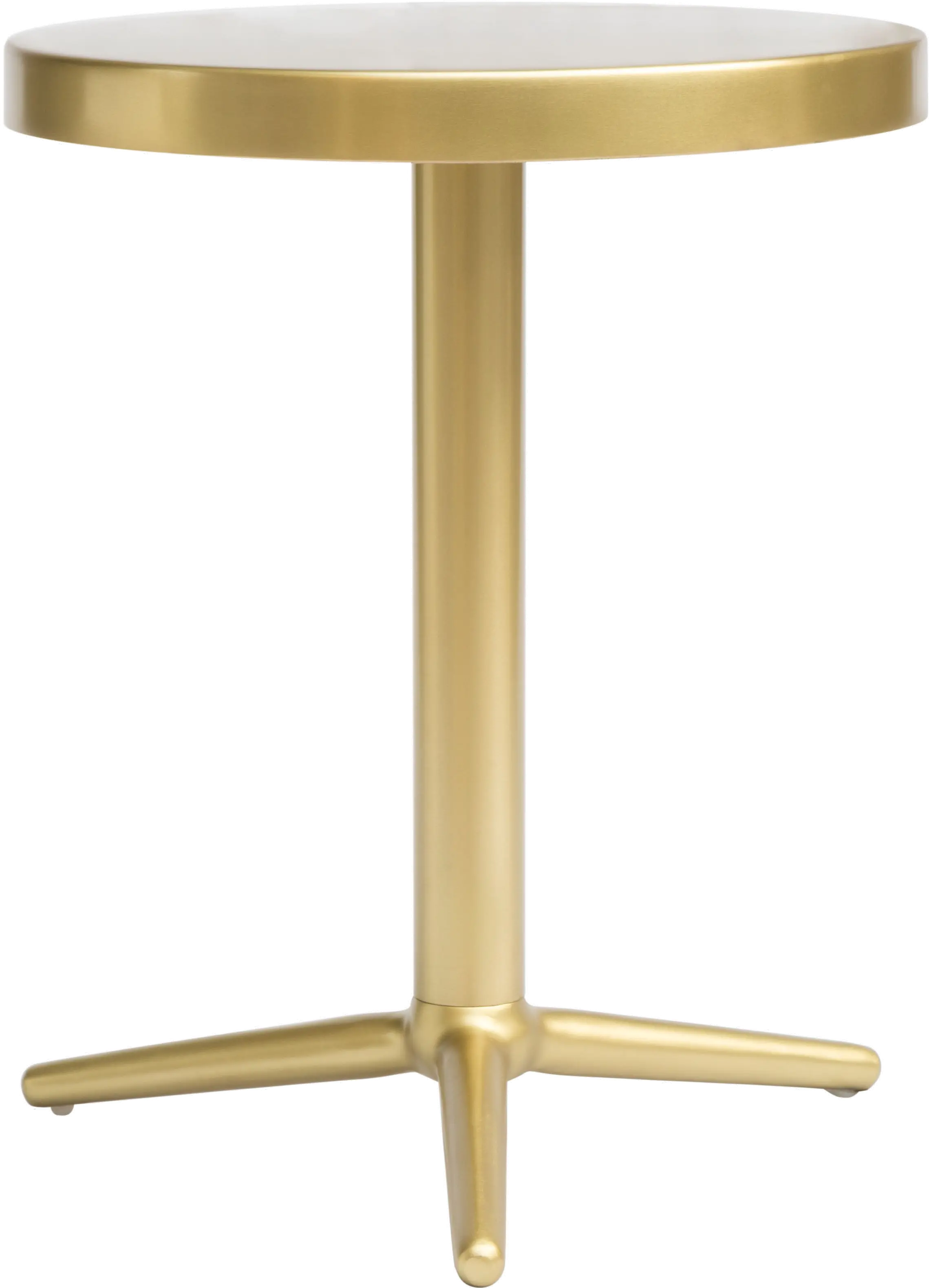 Tri-Legged Brass Round Accent Table - Derby-7