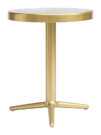 Tri-Legged Brass Round Accent Table - Derby-7