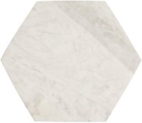 Hexagonal Black and White End Table - Como-4