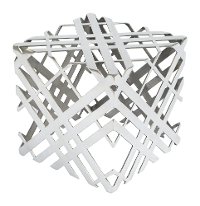 Contemporary Geometric Aluminium Accent Table - Carlisle