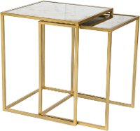 Classic Nesting Brass End Tables - Calais-2
