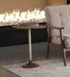 Antique Geometric Brass End Table - Dundee