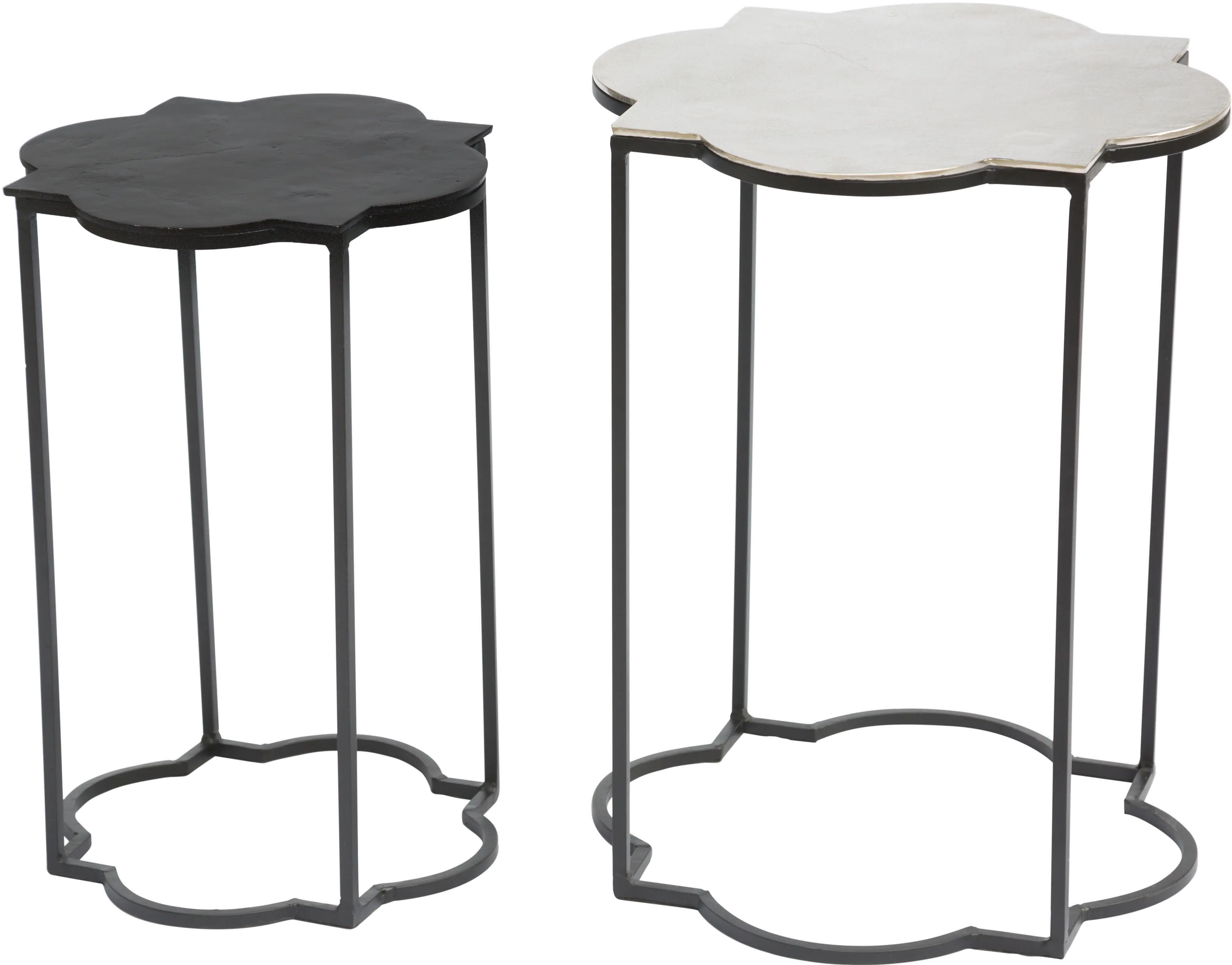 Contrasting Complementary Black and White End Tables - Brighton-2