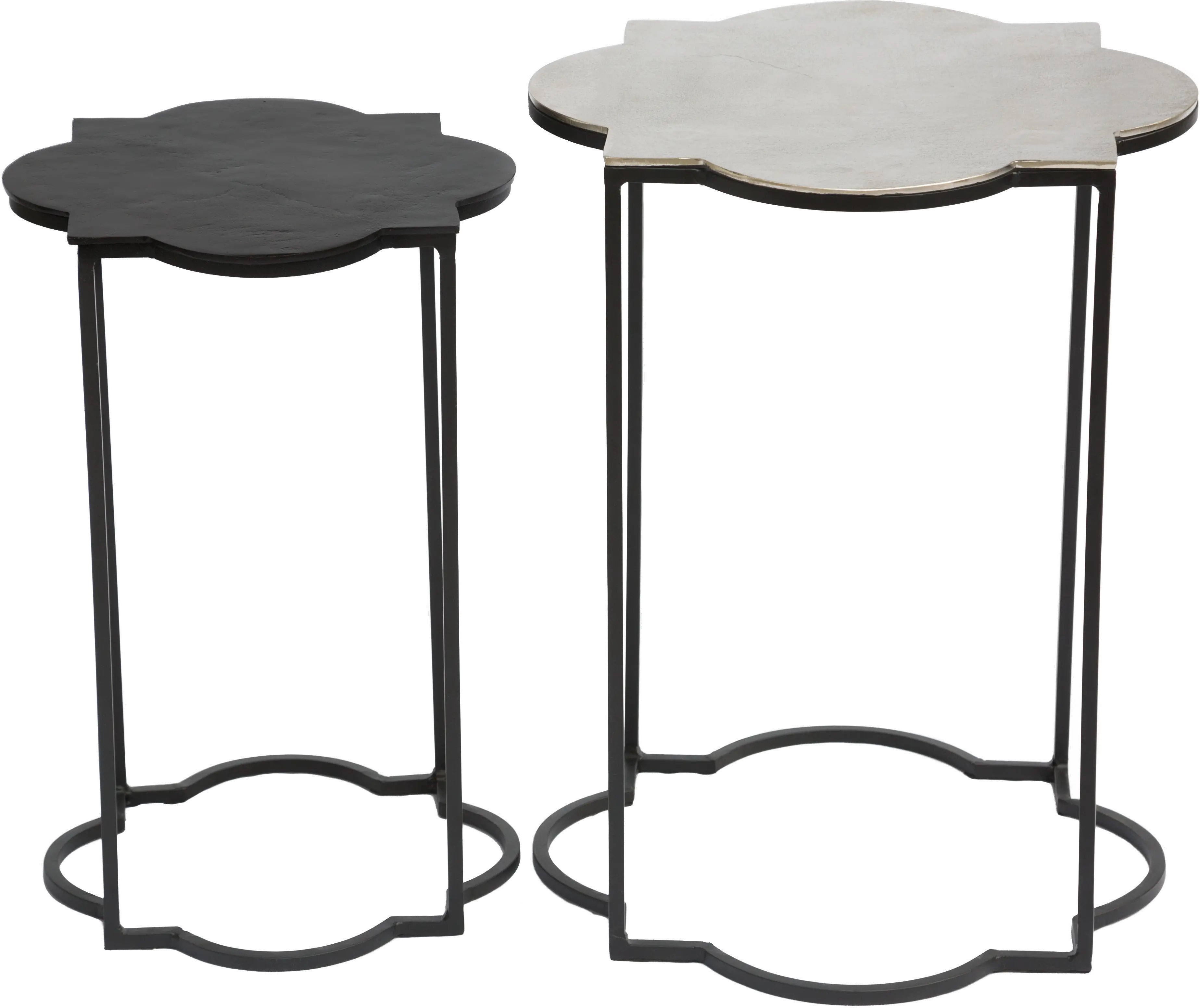 Contrasting Complementary Black and White End Tables - Brighton-3