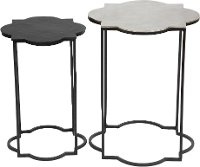 Contrasting Complementary Black and White End Tables - Brighton-3