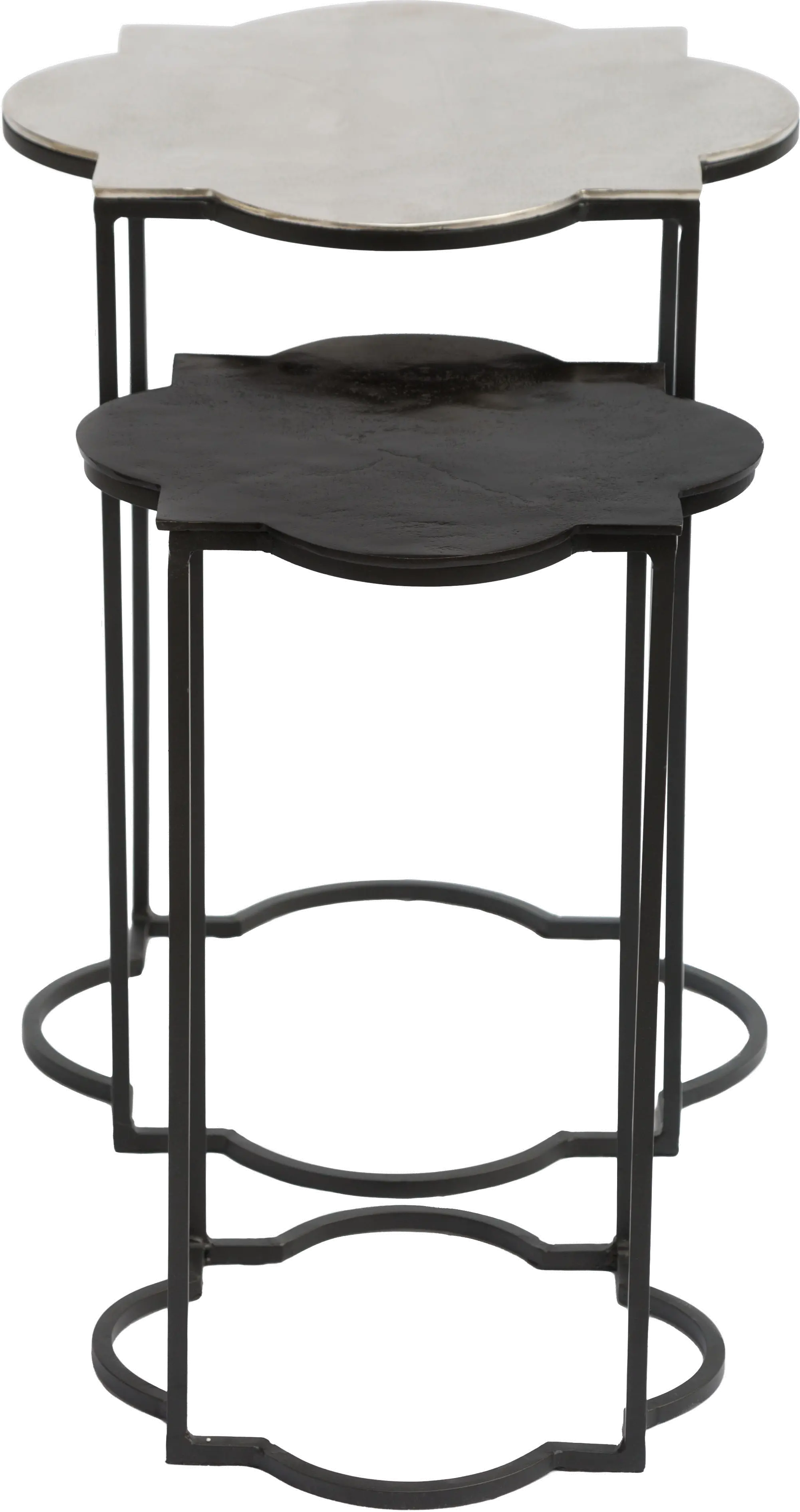 Contrasting Complementary Black and White End Tables - Brighton-6