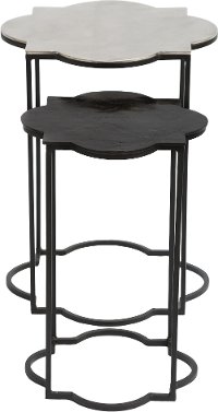 Contrasting Complementary Black and White End Tables - Brighton-6