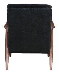Black Leatherette Accent Chair - Rocky-3