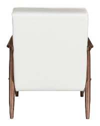 White Leatherette Accent Chair - Rocky-3