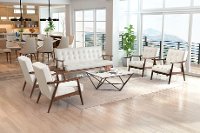 White Leatherette Accent Chair - Rocky-6
