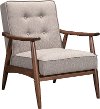 Putty Gray Linen Accent Chair - Rocky