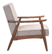 Putty Gray Linen Accent Chair - Rocky-2