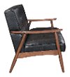 Black Leatherette Sofa - Rocky Collecti-4