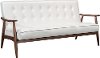 White Leatherette Sofa - Rocky Collecti