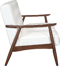 White Leatherette Sofa - Rocky Collecti-3