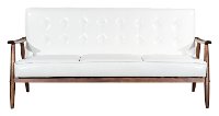 White Leatherette Sofa - Rocky Collecti-4
