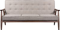 Putty Gray Leatherette Sofa - Rocky Collecti