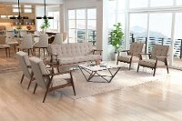 Putty Gray Leatherette Sofa - Rocky Collecti-3