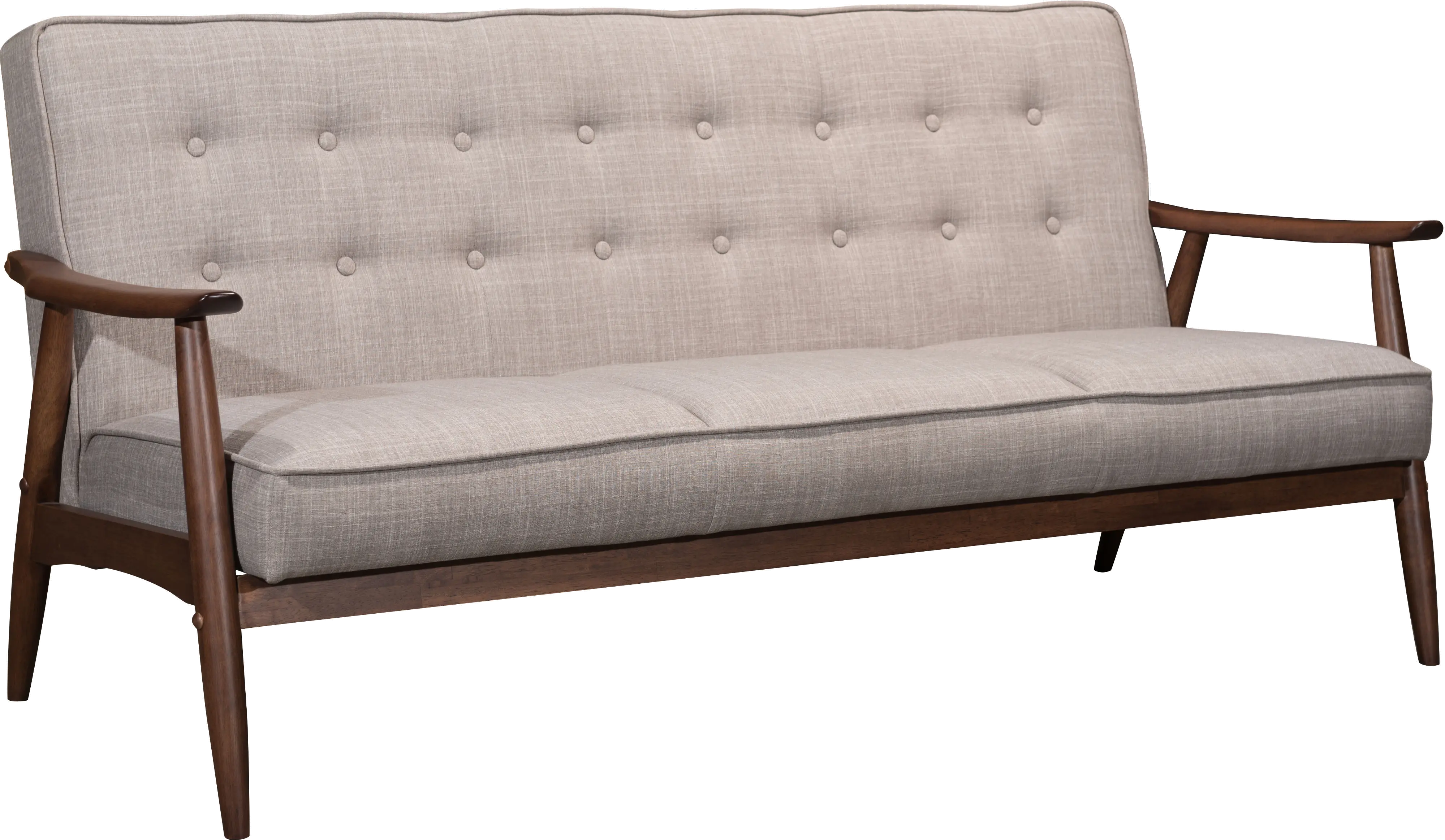 Putty Gray Leatherette Sofa - Rocky-4