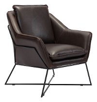 Contemporary Brown Lounge Chair - Lincoln