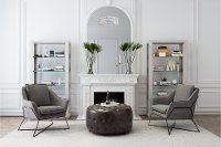 Contemporary Gray Lounge Chair - Lincoln