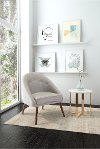 Casual Contemporary Light Gray Accent Chair - Carter