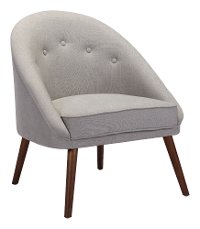 Casual Contemporary Light Gray Accent Chair - Carter-2