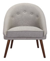 Casual Contemporary Light Gray Accent Chair - Carter-4